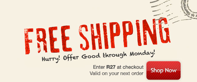 FREE Shipping on your next order! Enter R27 at checkout! Good through September 27rd